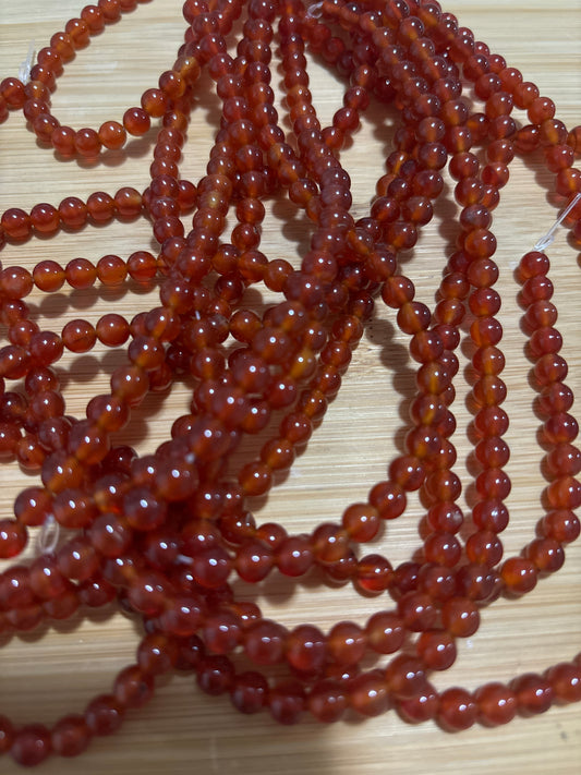 6mm Carnelian Bead Strand