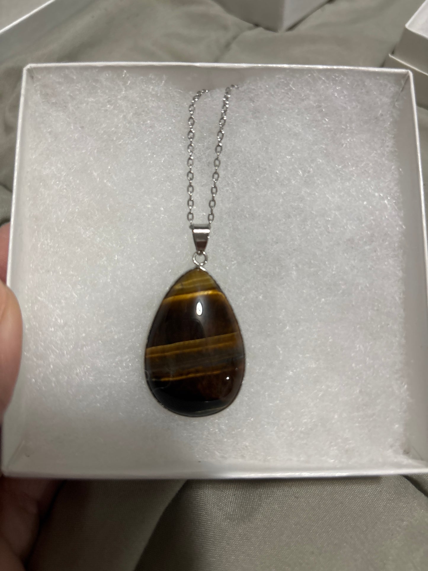 Tiger Eye Cabochon Pendant