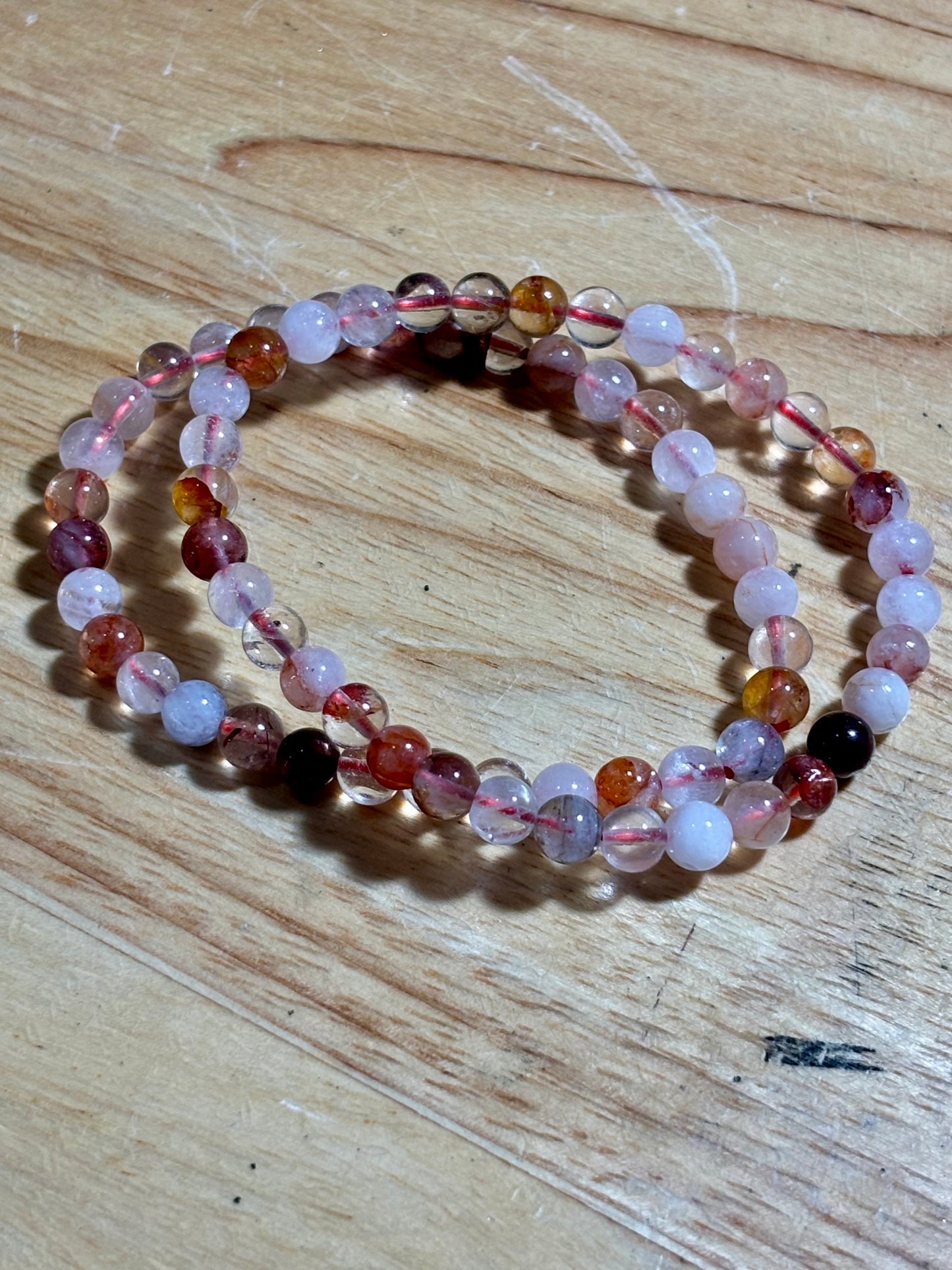 Red Fire Quartz 6mm Bracelet