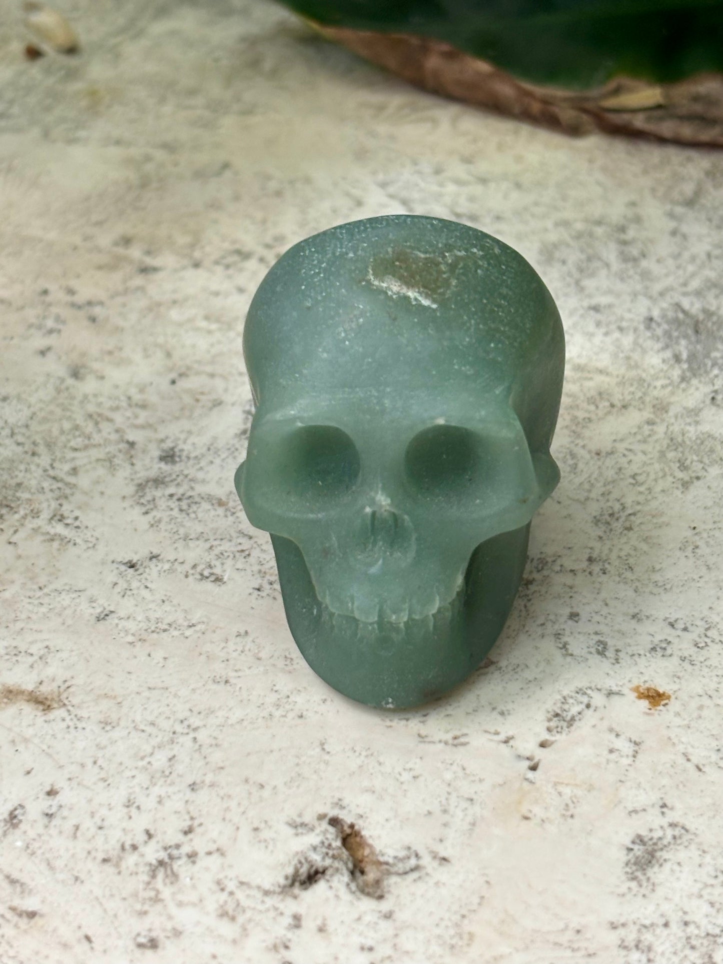 Green Aventurine Skull