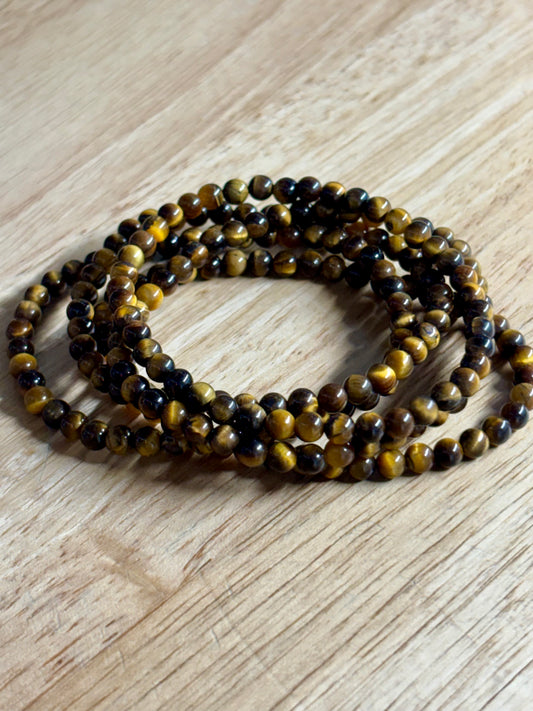 4mm Tiger Eye Bracelet