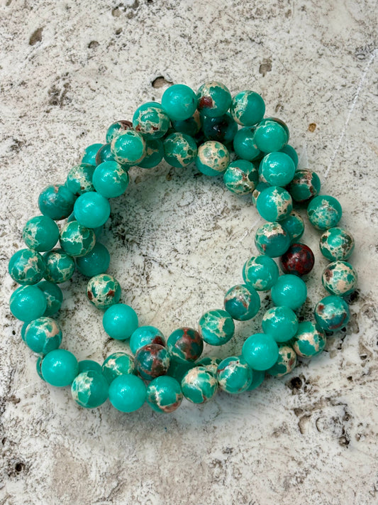 8mm Impression Jasper (Dyed)