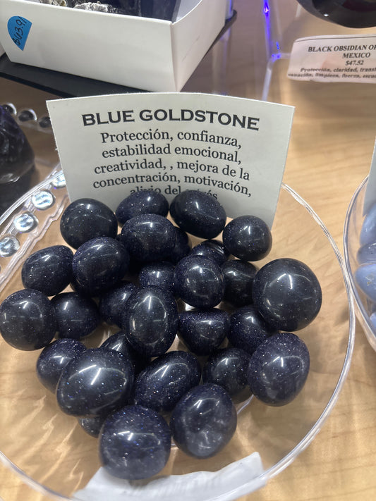 Blue Goldstone Tumble