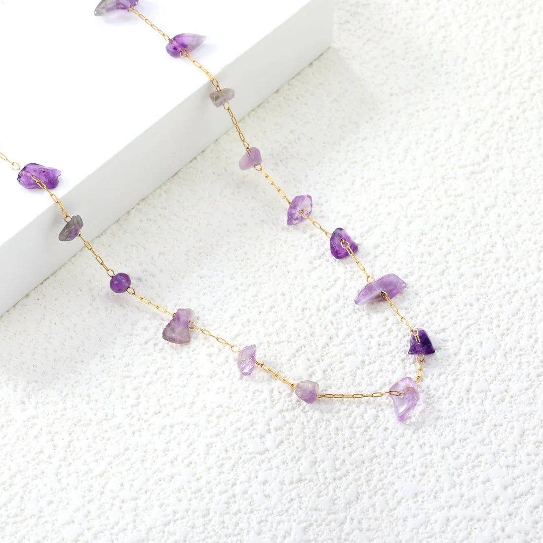 SS Quartz Chips Necklace