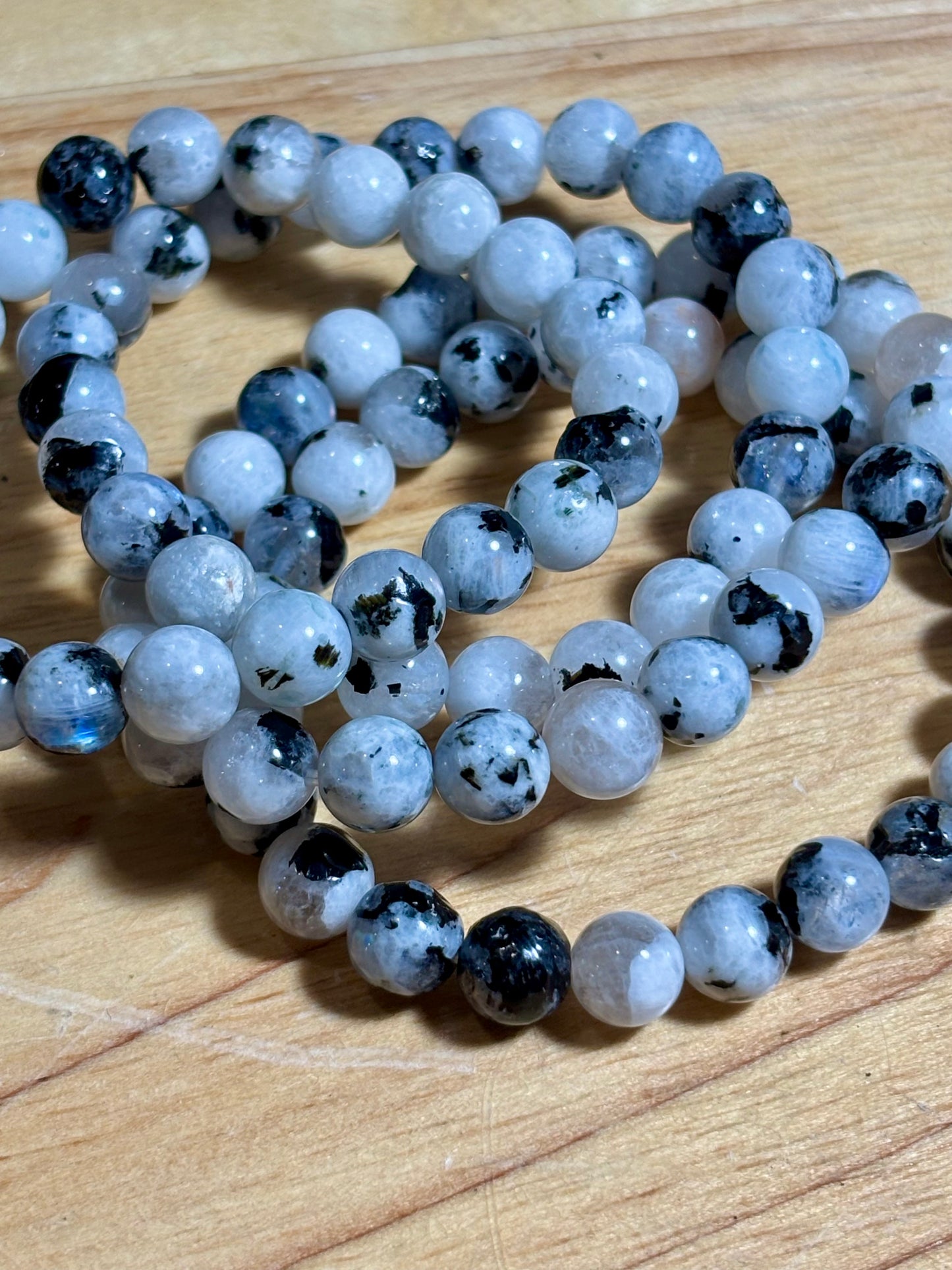 Rainbow Moonstone 8mm Bracelet