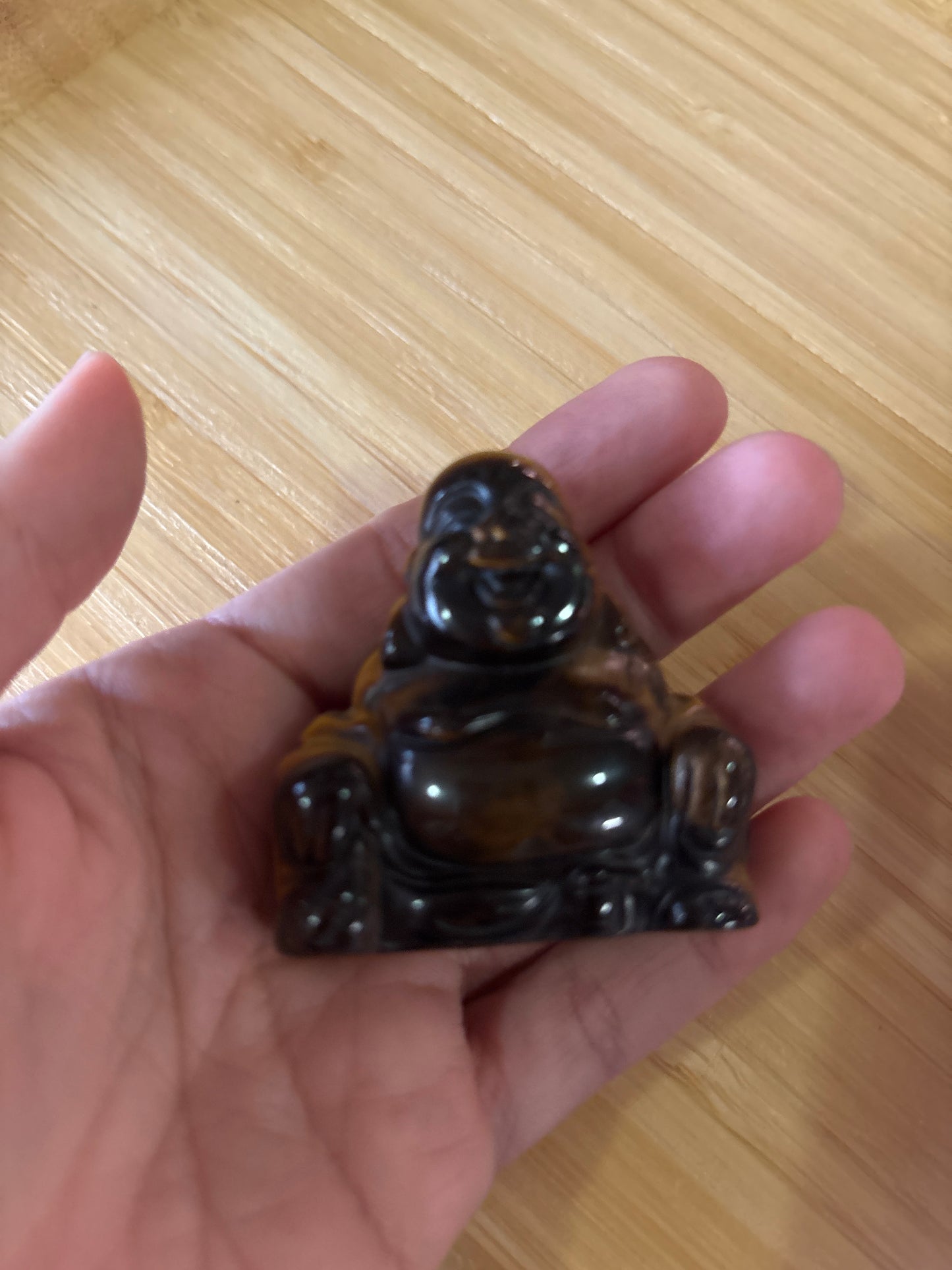 Tiger Eye Smiling Buddha