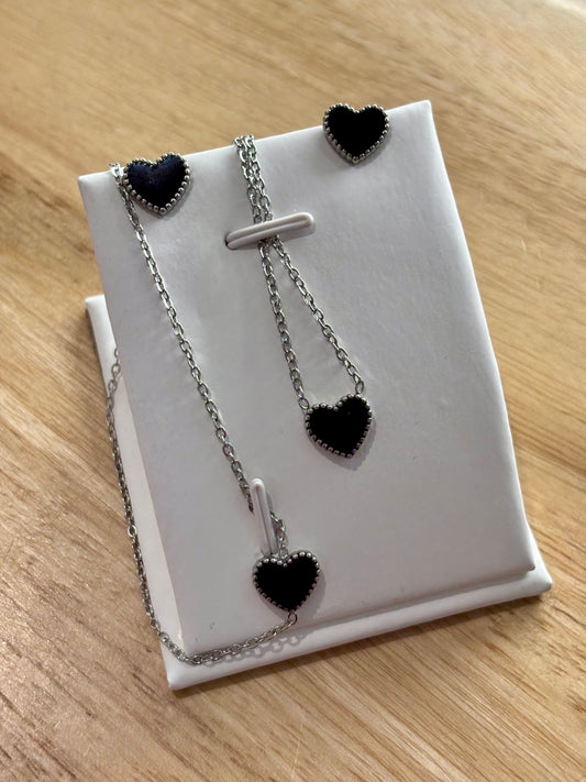 SS Enamel Heart Set