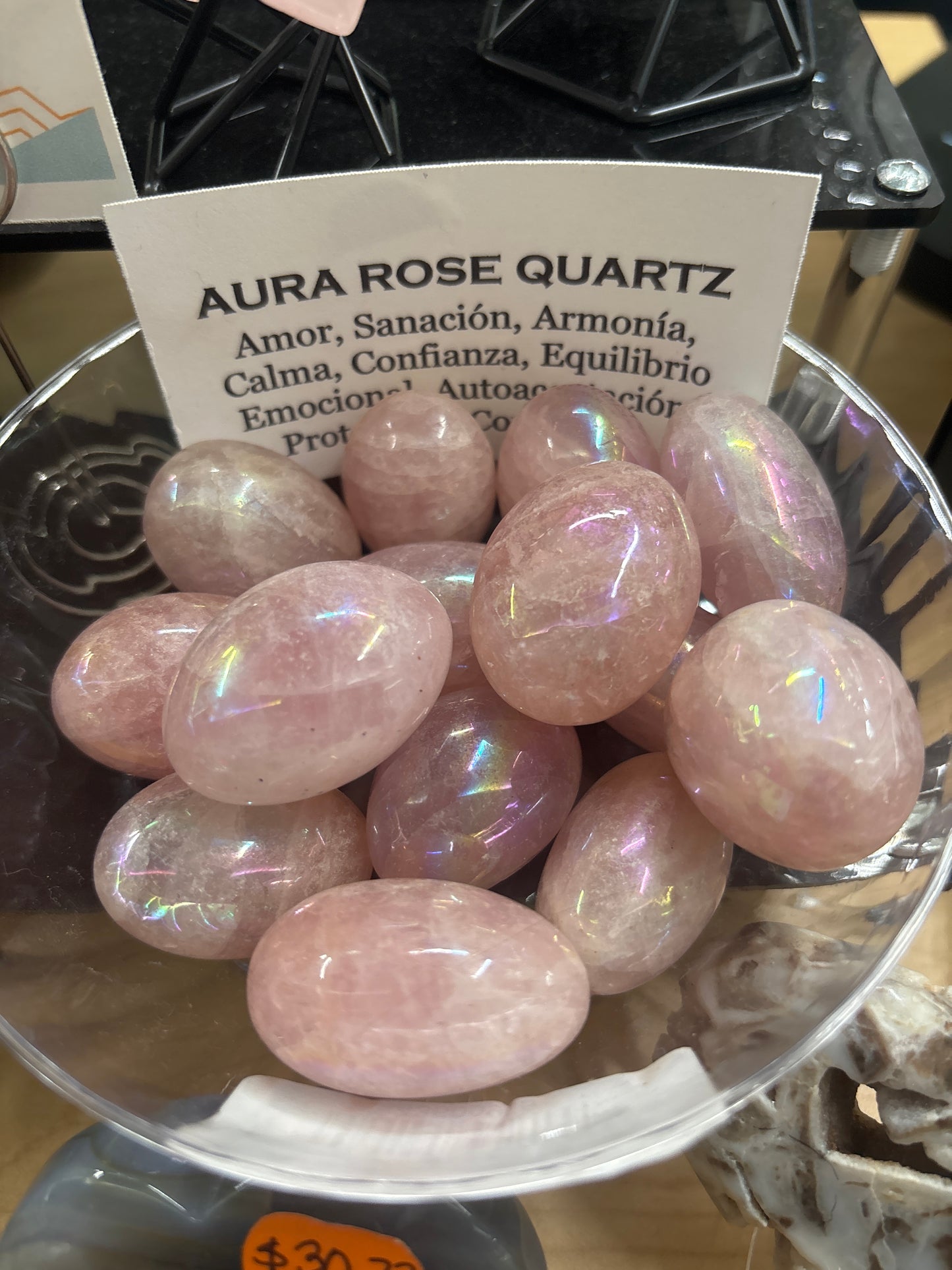 Aura Rose Quartz Tumble