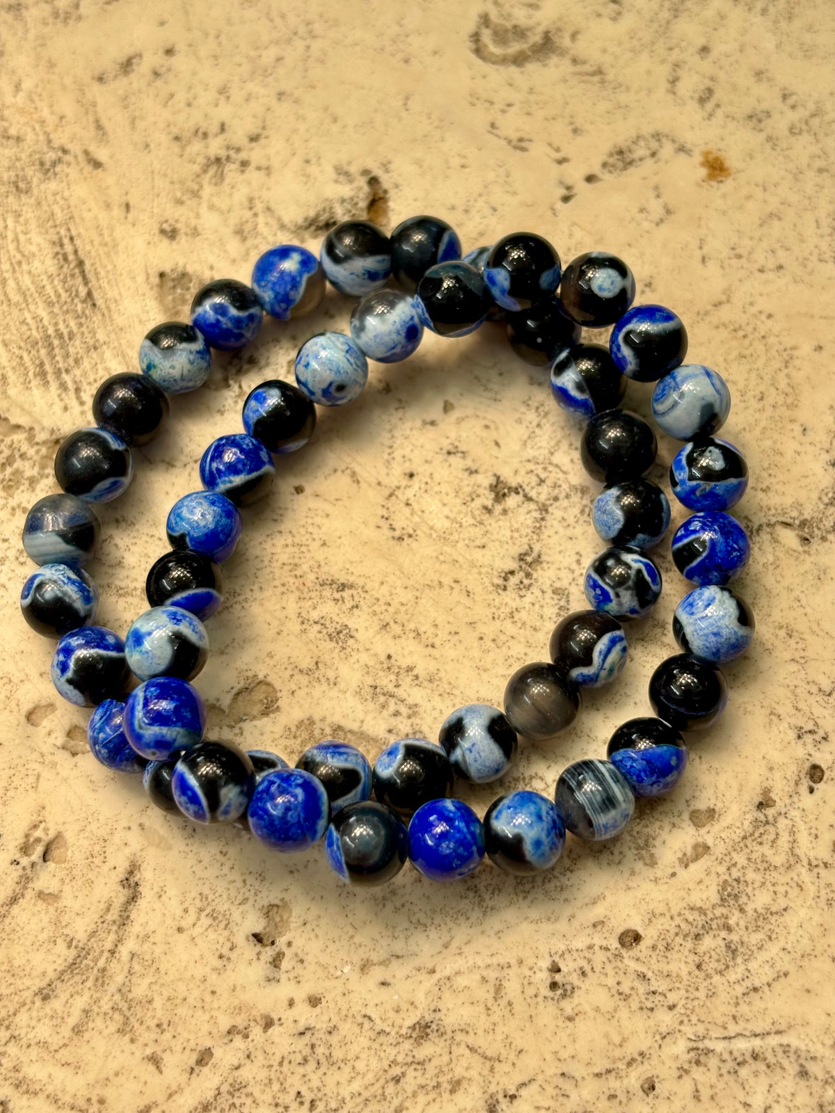 8mm Blue Fire Agate Bracelet