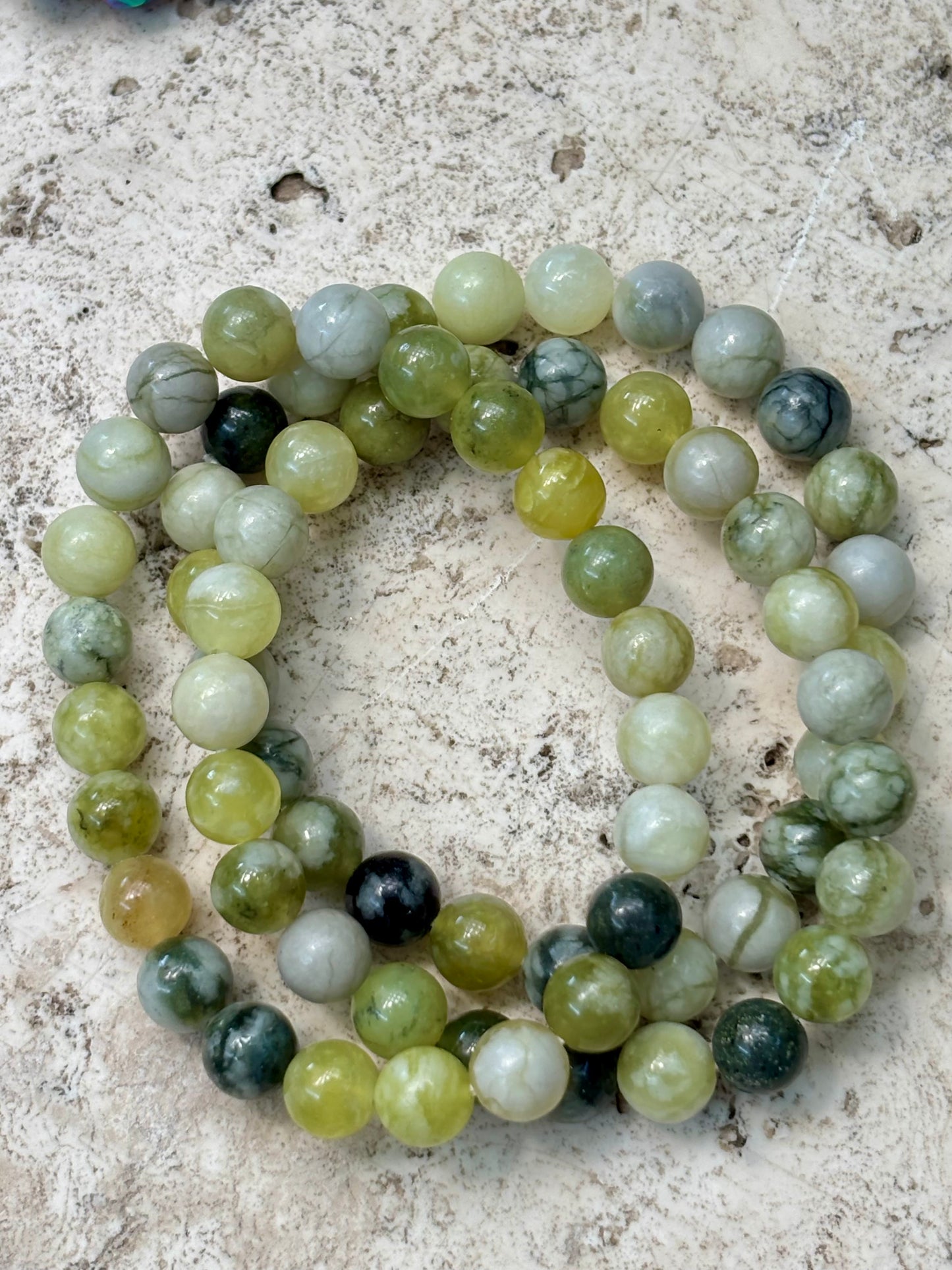 8mm Serpentine Jade Bracelet