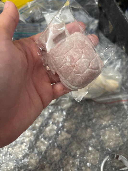 Pink Opal Turtle Carving