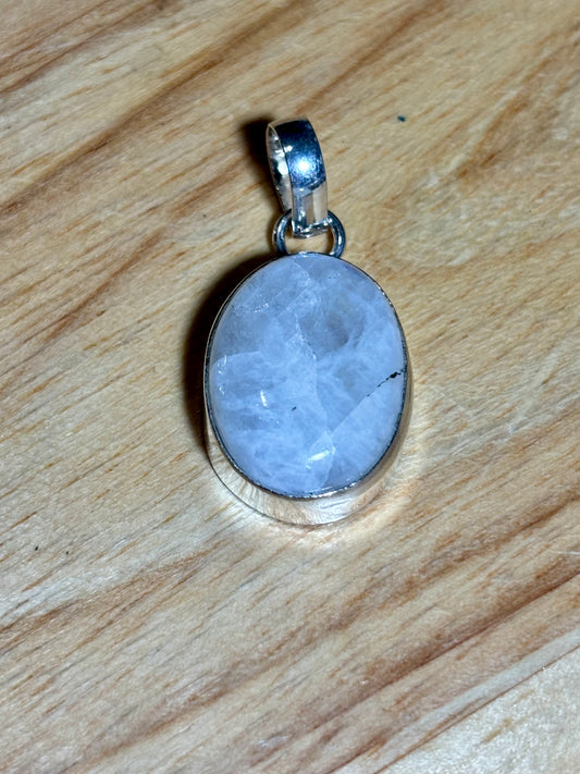 S925 Rainbow Moonstone Pendant 1