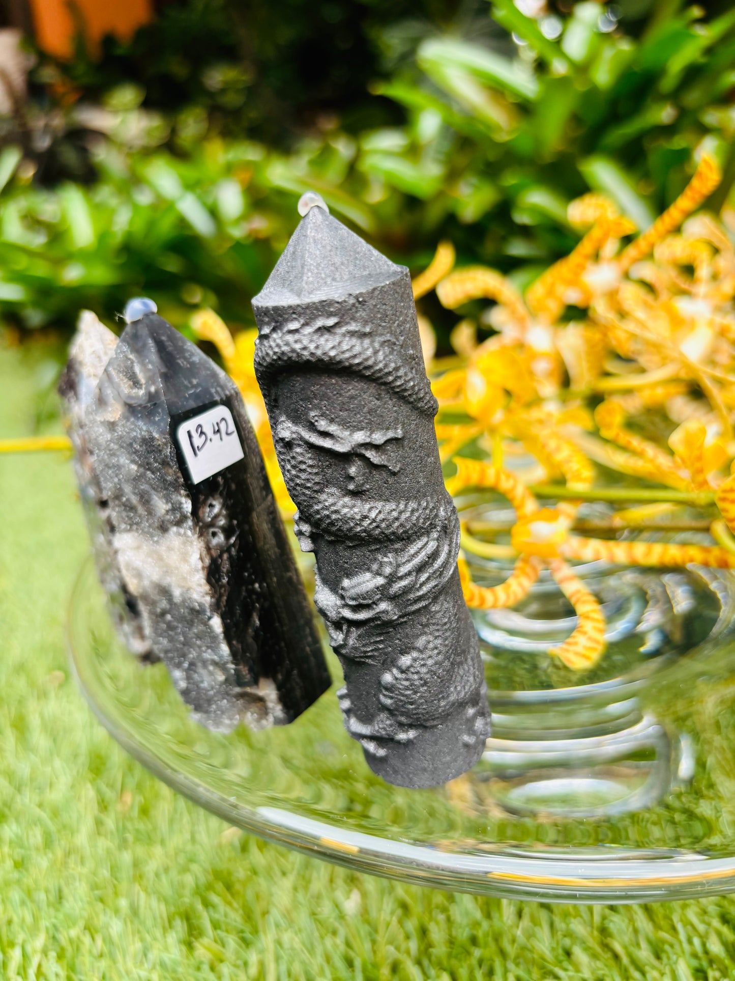 Shungite and Sphalerite Towers