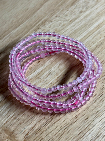 4mm Rose Quartz Bracelet