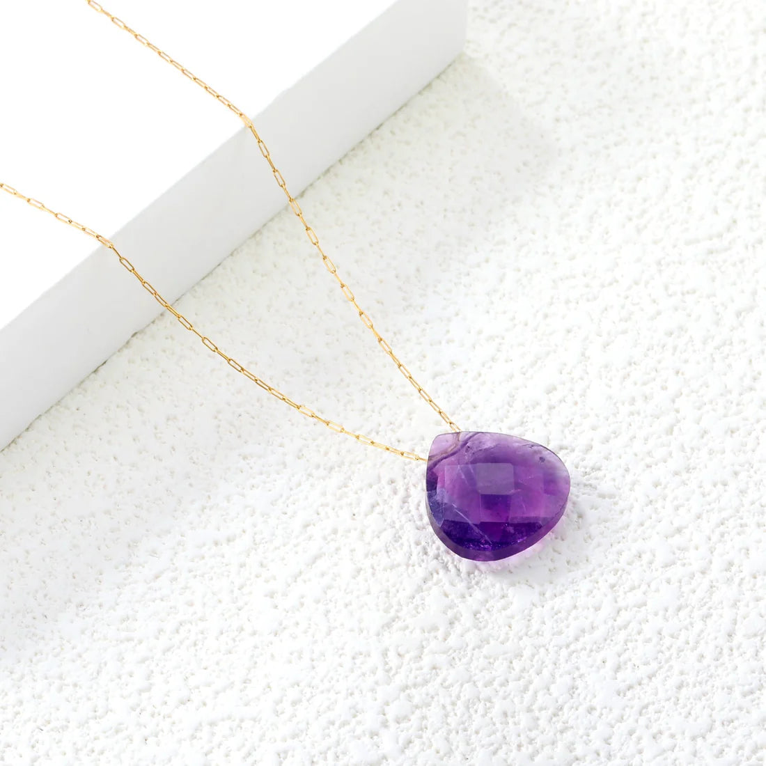 SS Quartz Teardrop Necklace