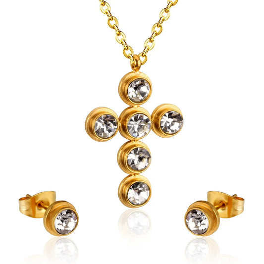 SS CZ Cross Set