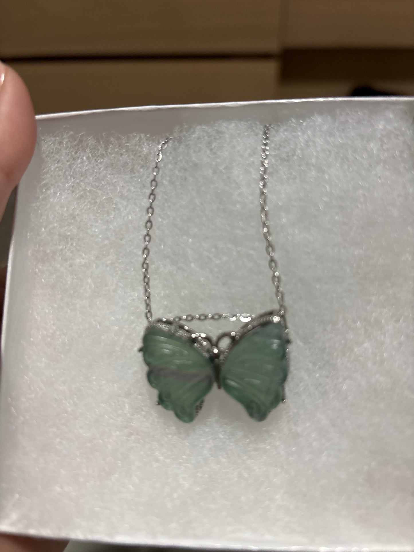 Fluorite Butterfly Pendant