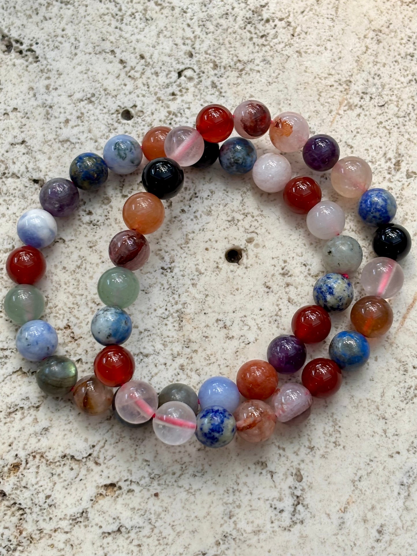 8mm Mixed Gemstone Bracelet