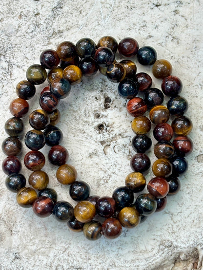 8mm 3 Tiger Eye Bracelet