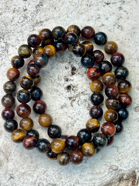 8mm 3 Tiger Eye Bracelet