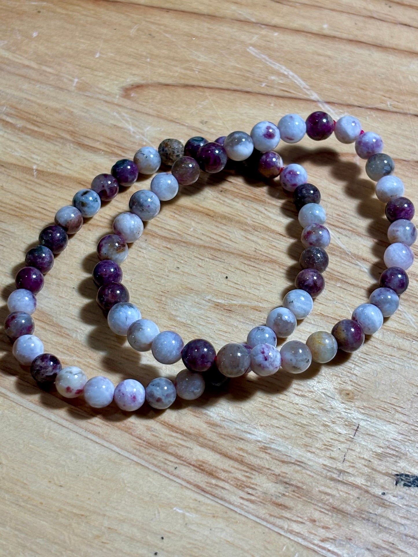Pink Tourmaline 6mm Bracelet