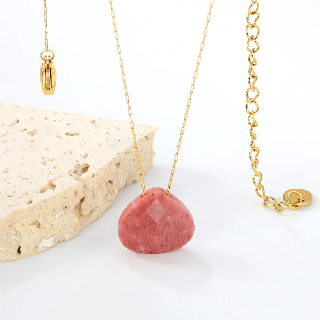 SS Quartz Teardrop Necklace