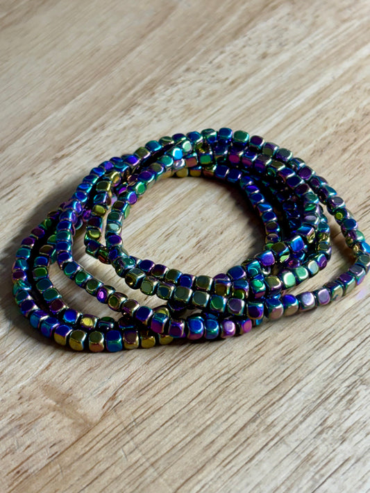 4mm Aura Hematite Bracelet