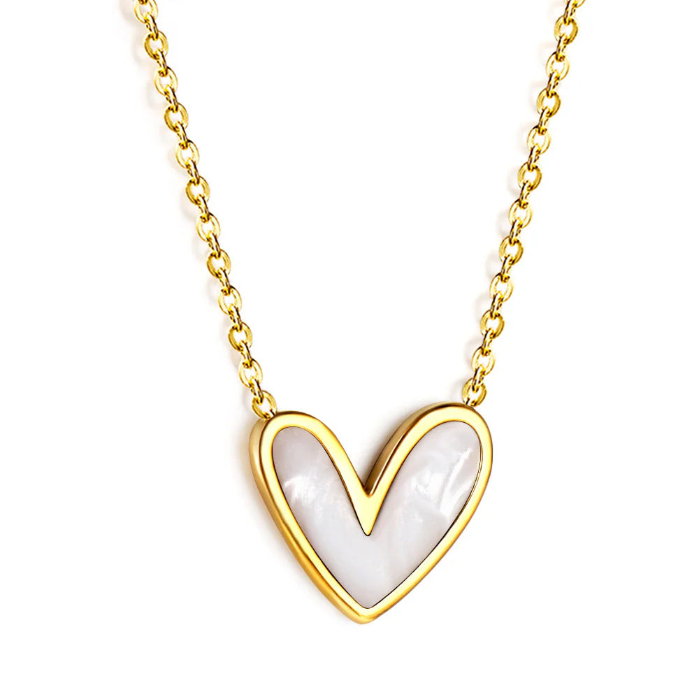SS Seashell Heart Necklace