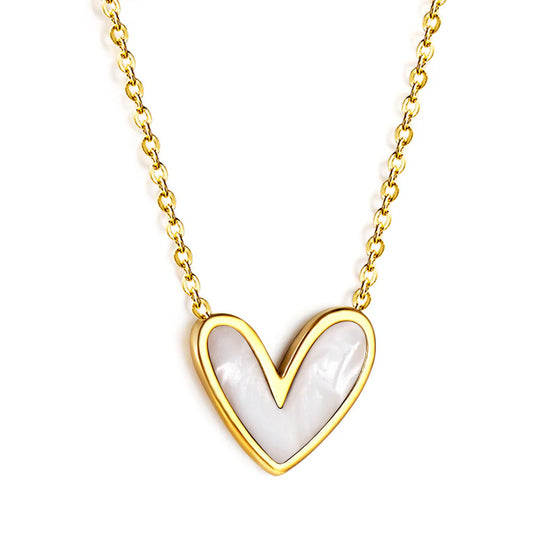 SS Seashell Heart Necklace