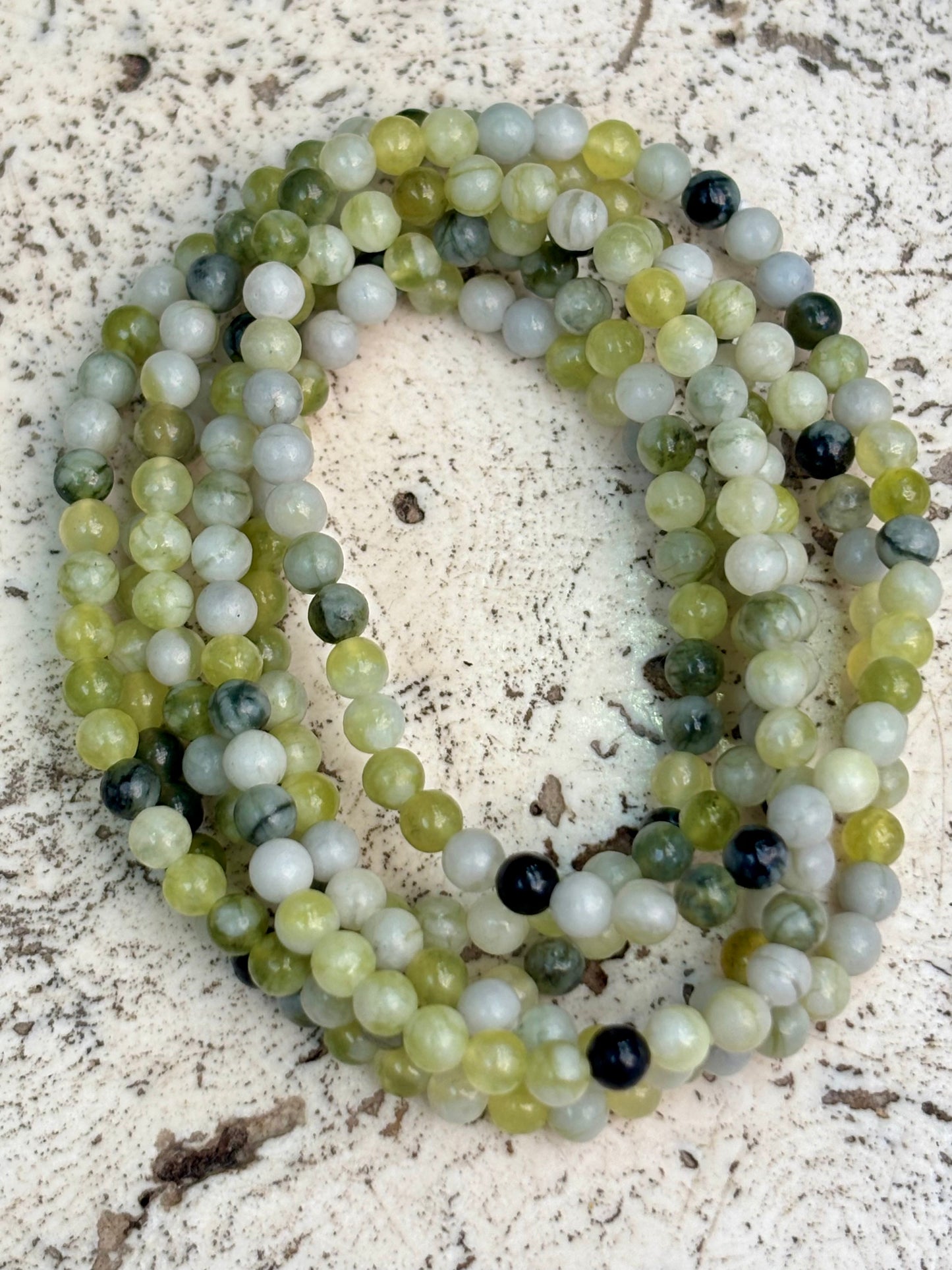 4mm Tri Color Jade Bracelet