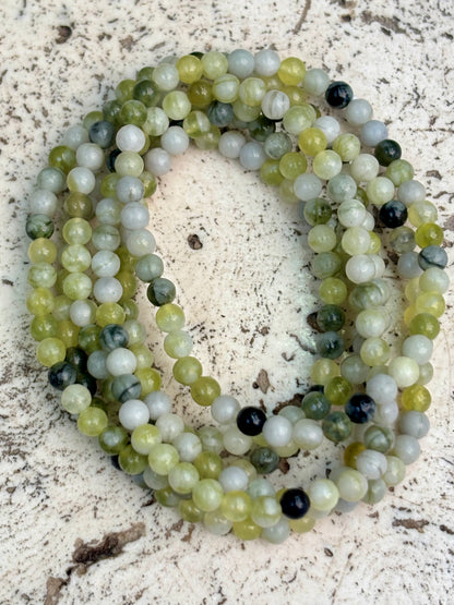 4mm Tri Color Jade Bracelet