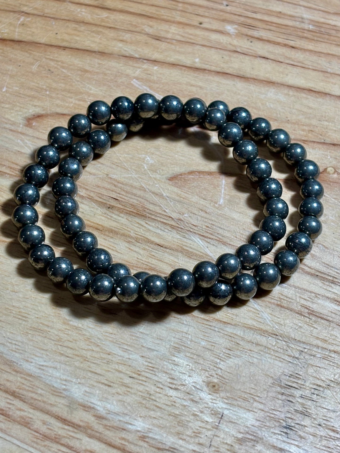 Pyrite 6mm Bracelet