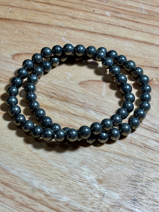 Pyrite 6mm Bracelet
