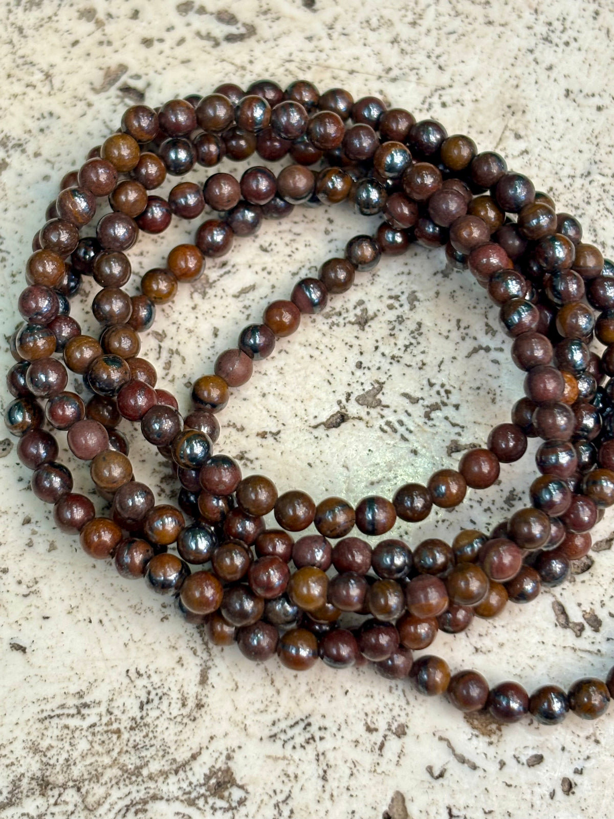 4mm Iron Tiger Eye Bracelet