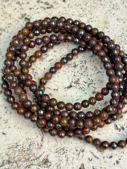 4mm Iron Tiger Eye Bracelet
