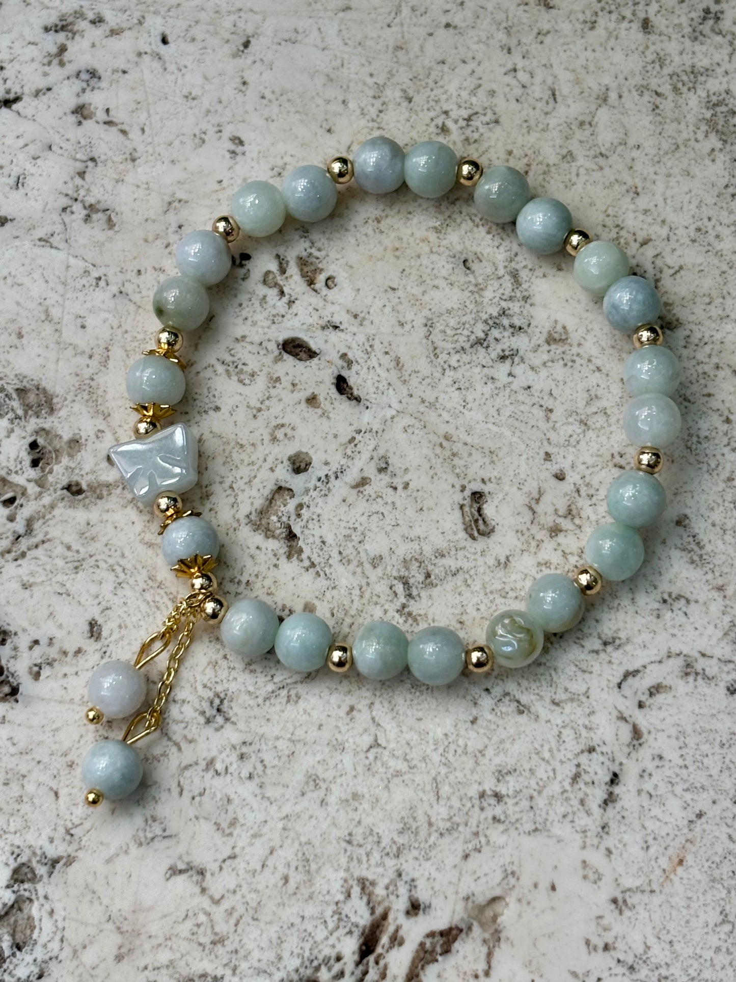 5mm Jadeite with Butterfly Bracelet