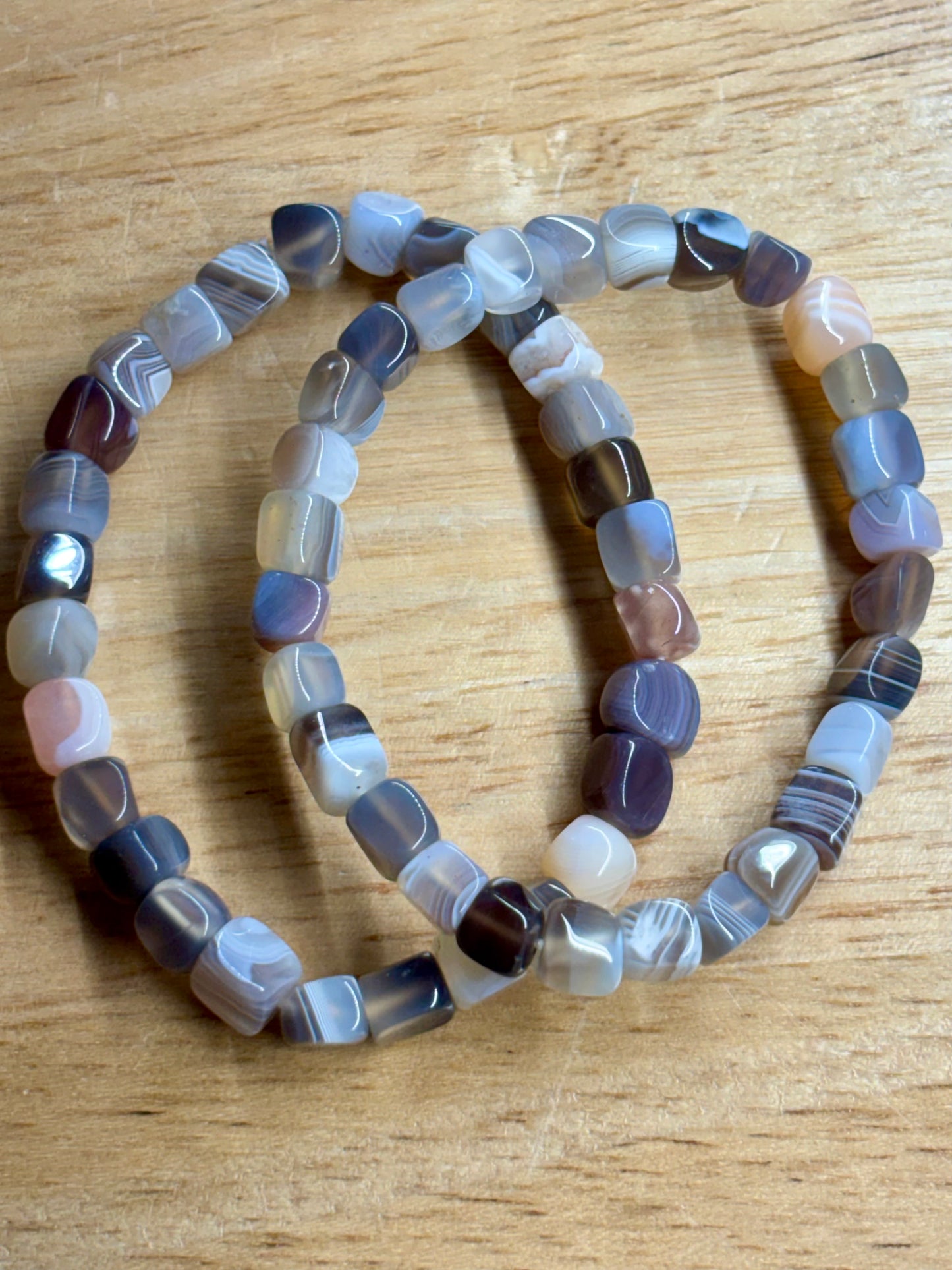 Botswana Agate Cube Bracelet