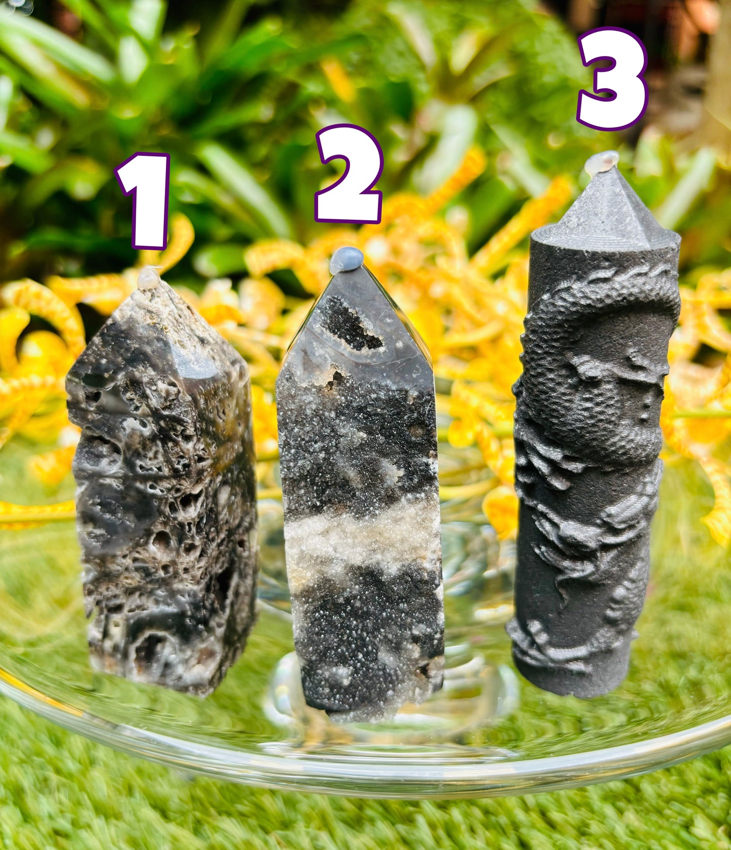 Shungite and Sphalerite Towers