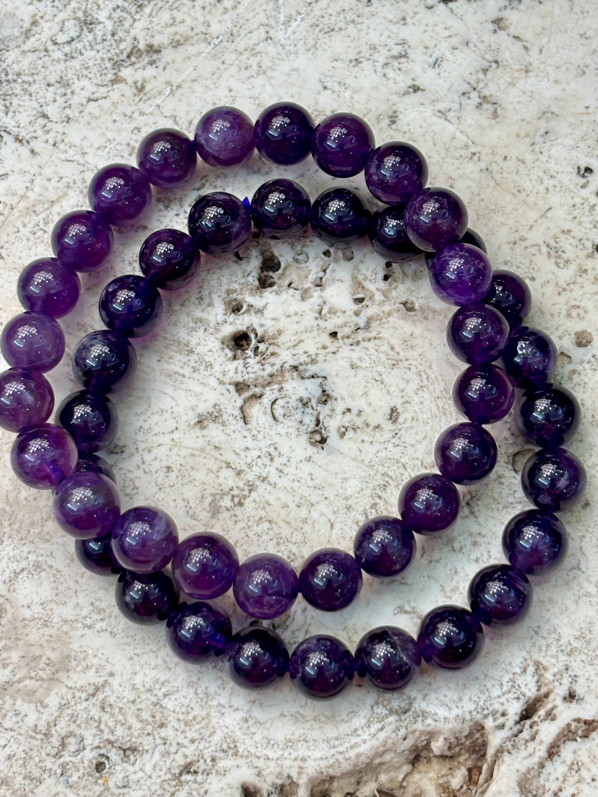8mm Amethyst Bracelet