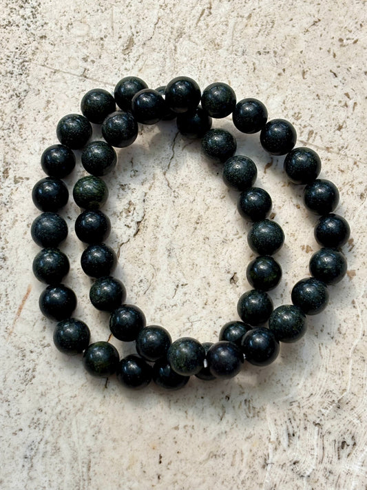 8mm Russian Serpentine Jade Bracelet