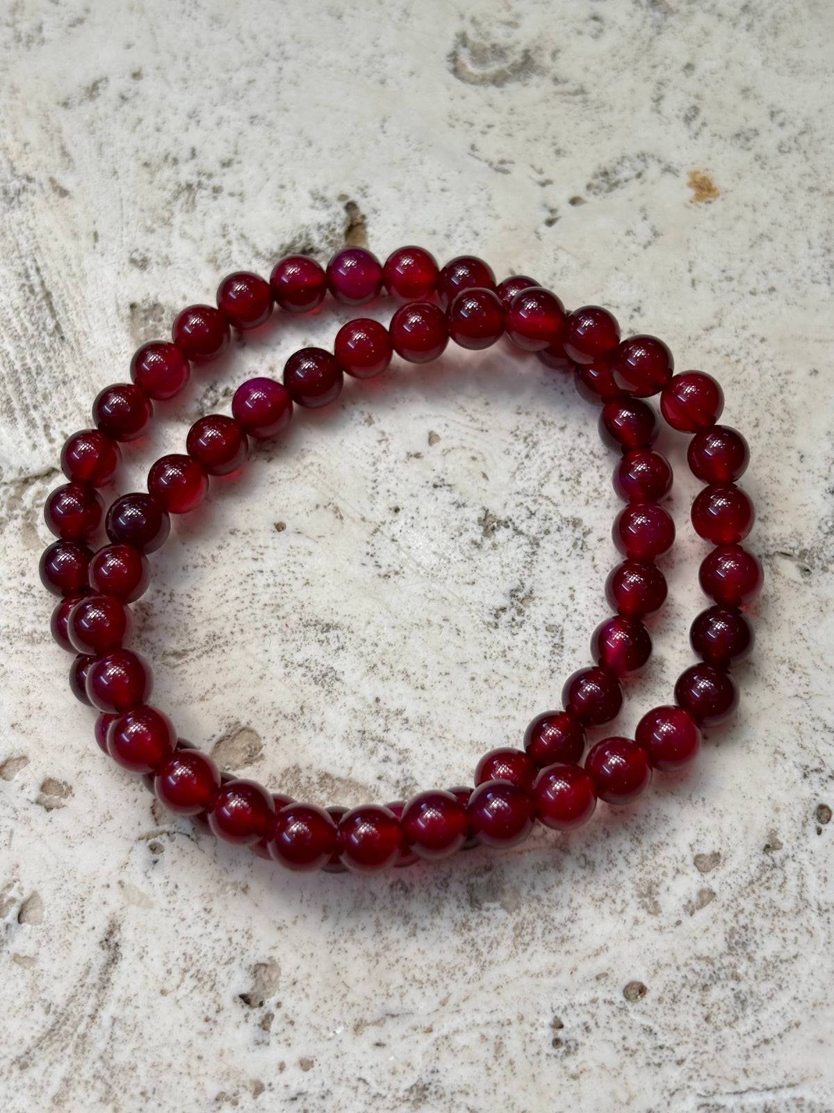 6mm Purple / Pink Agate Bracelet
