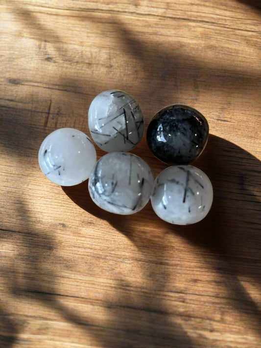 Black Rutiled Quartz Tumble