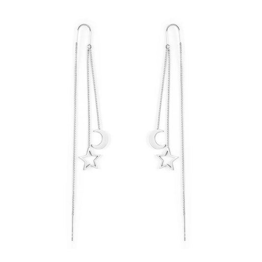 SS Moon Star Earrings