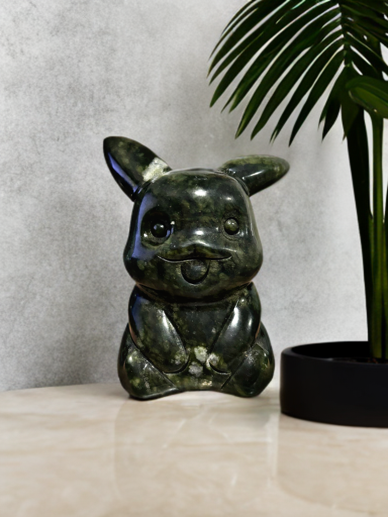 Green Jade Pikachu Carving #2