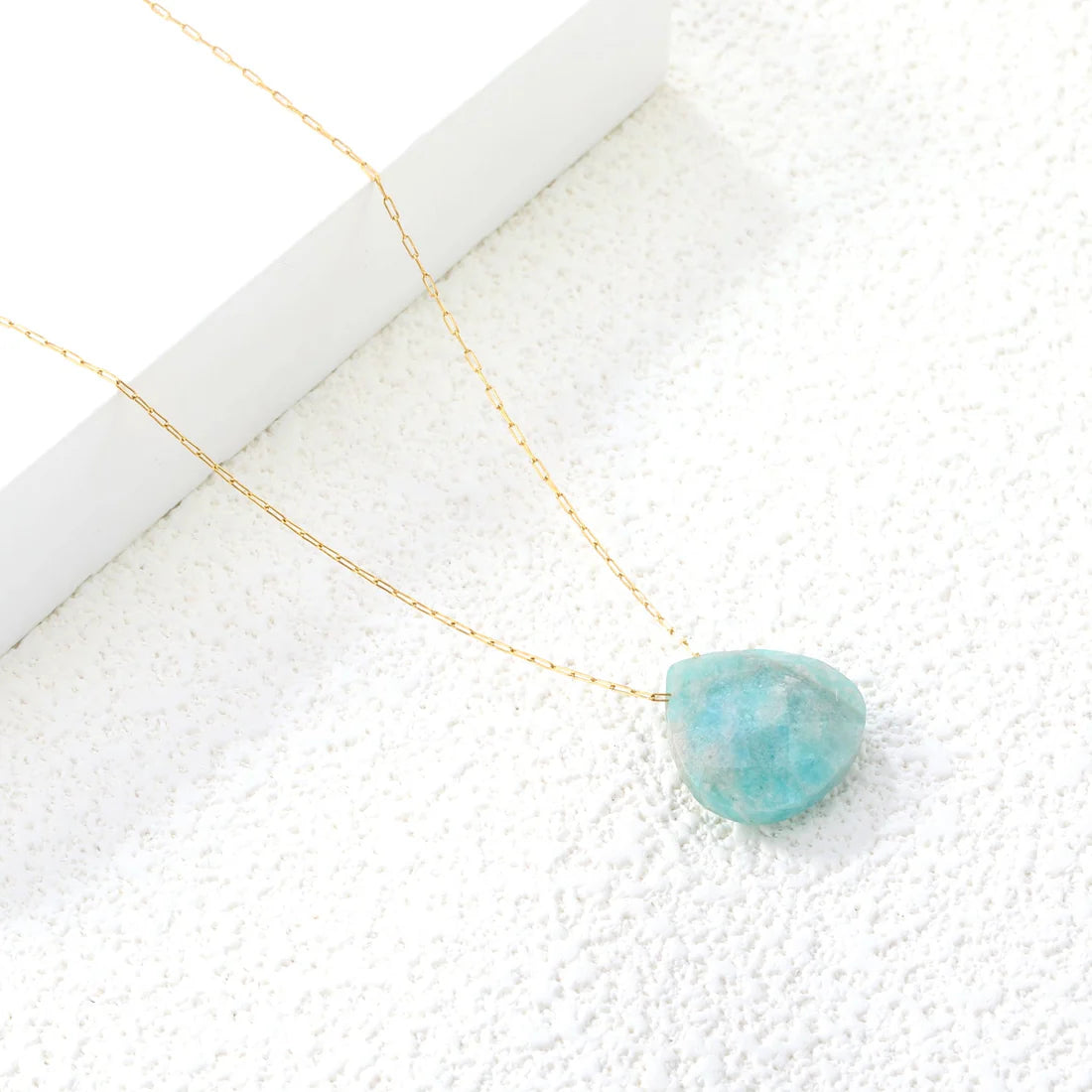 SS Quartz Teardrop Necklace