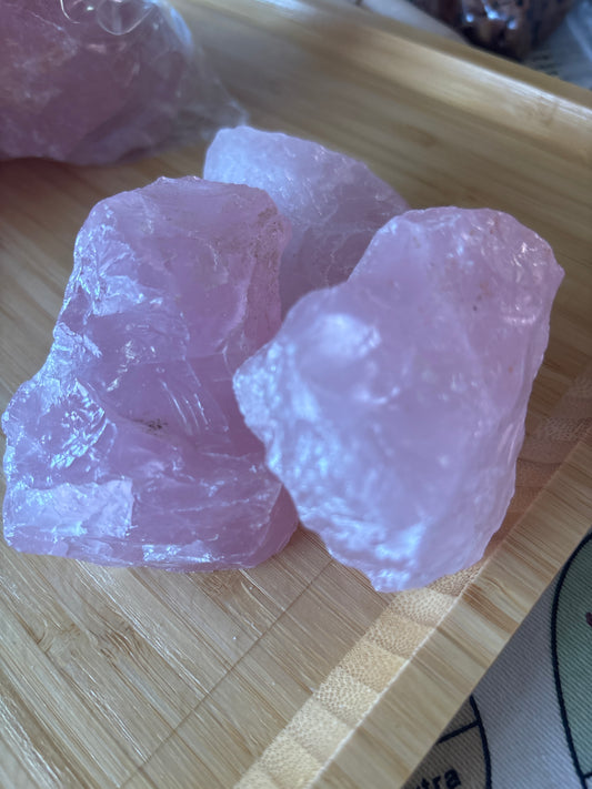 Raw Rose Quartz Big