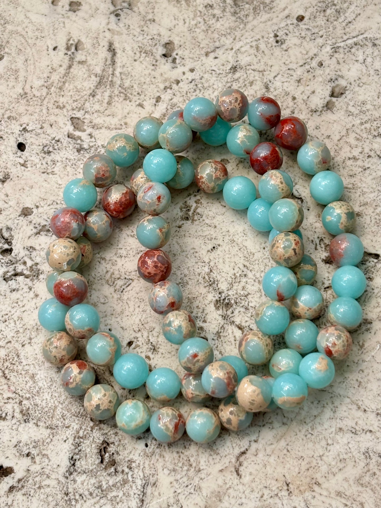 8mm Shoushan Stone Bracelet