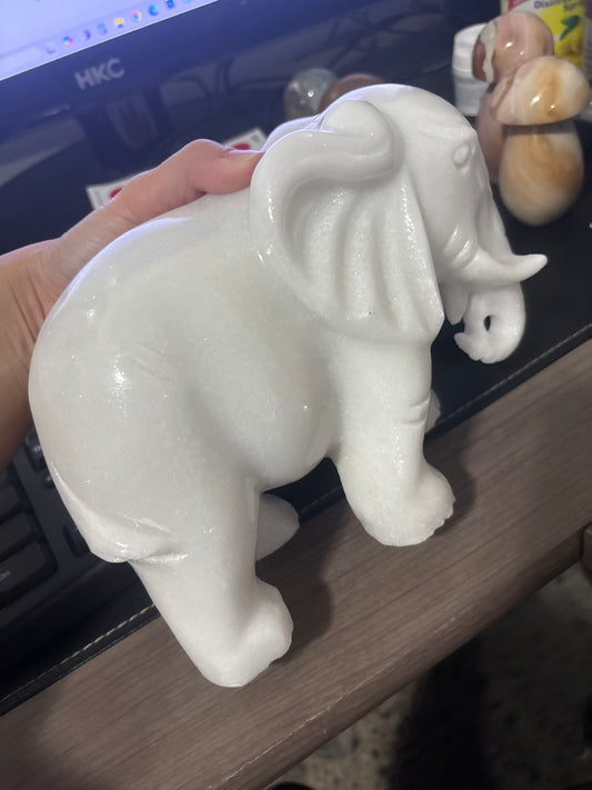 White Jade Elephant