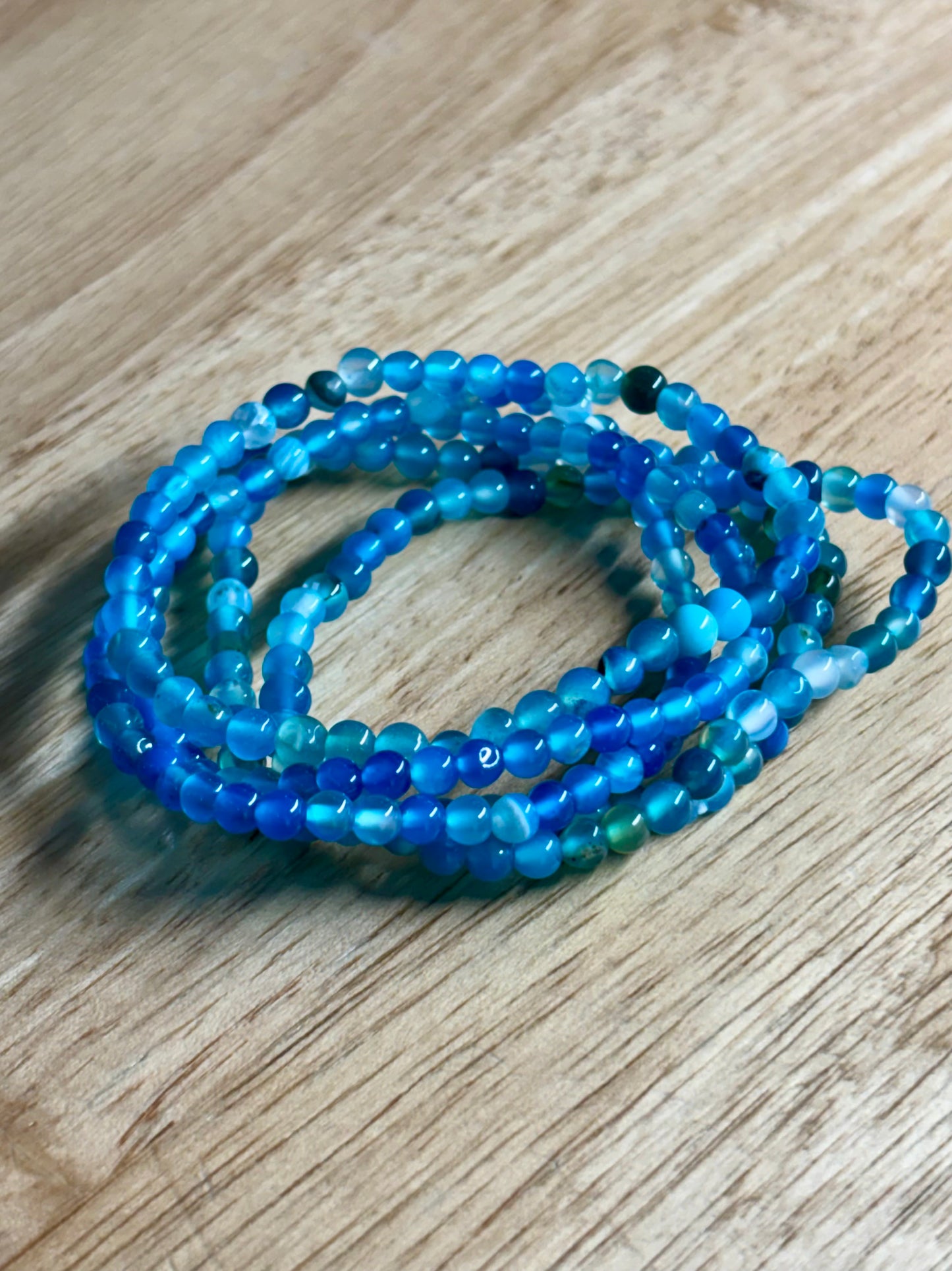 4mm Blue Agate Bracelet