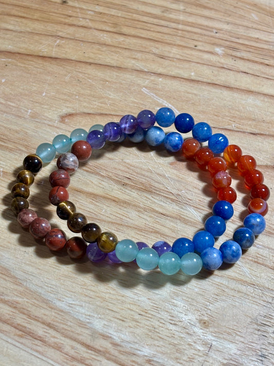 7 Chakra 6mm Bracelet